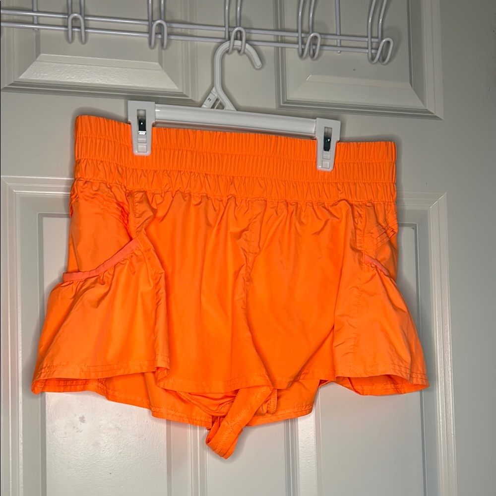 Get Your Flirt On Orange Free People Shorts